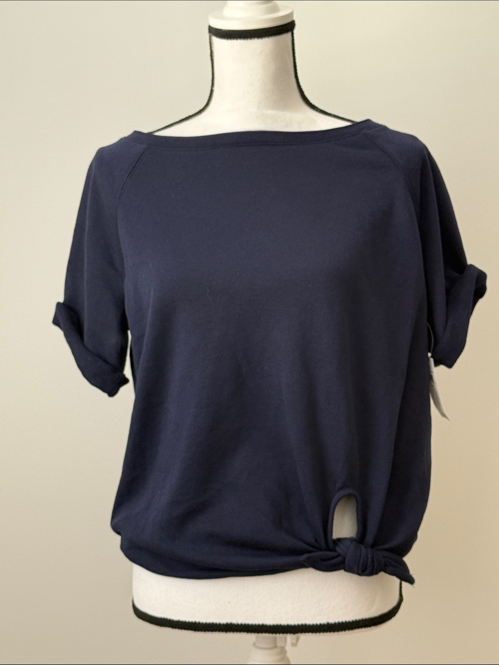 GAP Navy Knot-Hem Women's Top, Size XS